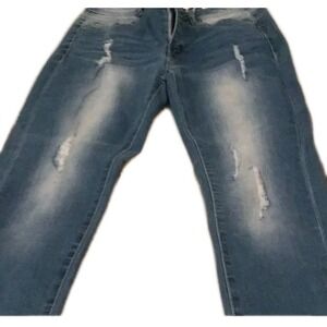 Blue‎ Jam  High rise Skinny  distressed jeans Women's (Junior Size 9)